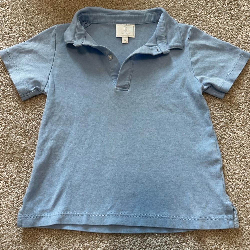 Little English Baby Blue Polo Shirt